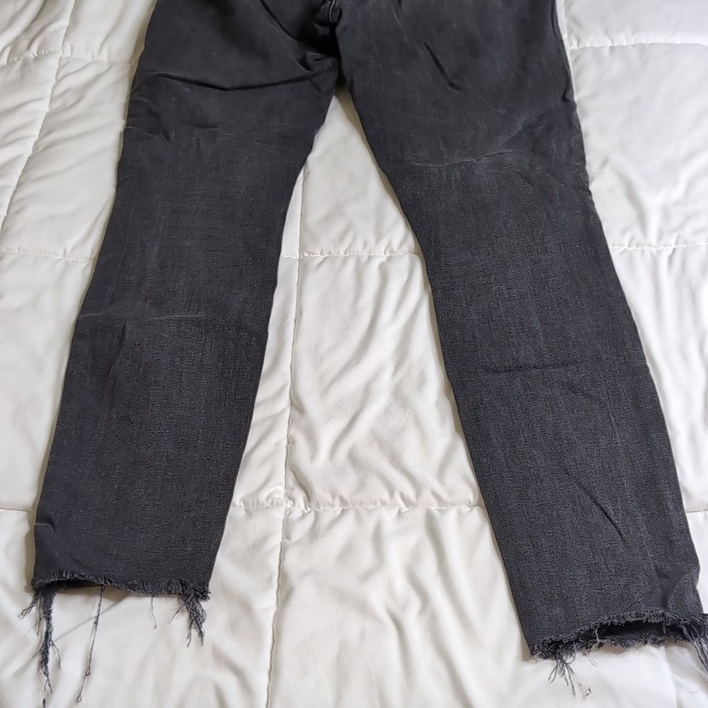 Good American size 14/32 Black Good Waist Skinny Jeans with Rhinestone BAD - Picture 7 of 13